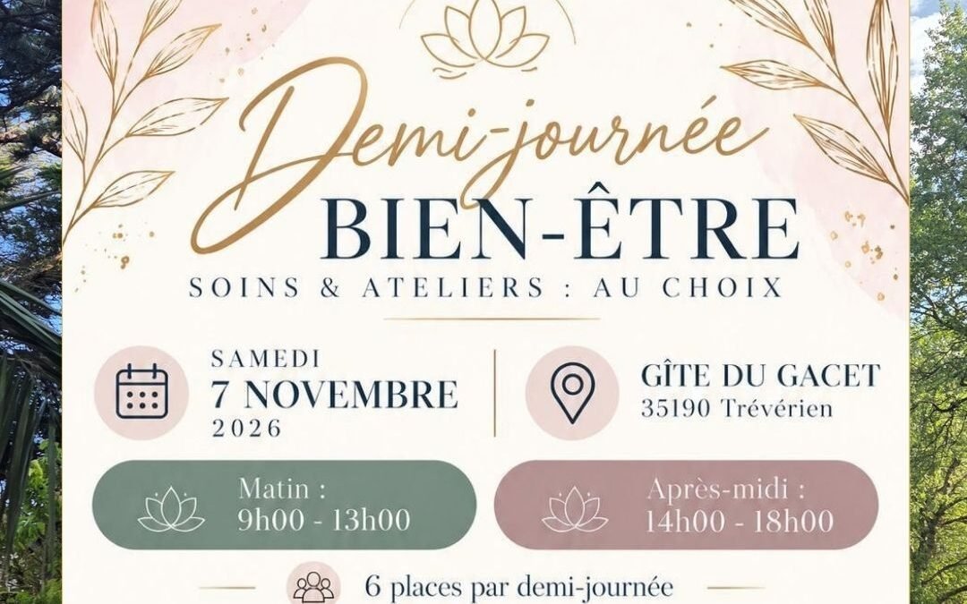 journée bien-être à Tréverien en Bretagne le 7 novembre 2026
